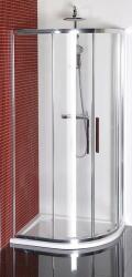 POLYSAN Lucis Line cabină de duș 90x80 cm semicircular crom luciu/sticlă transparentă DL5215