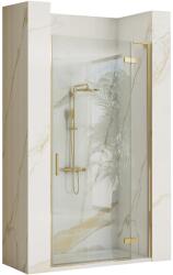 Rea Hugo uși de duș 80 cm înclinabilă auriu periat/sticlă transparentă REA-K8410