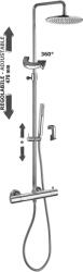 PAFFONI Rubinetterie set de duș perete cu termostat cu duș de ploaie crom ZCOL638LIQCR (ZCOL638LIQCR)