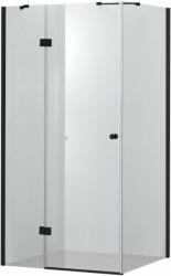 Hagser Gisa cabină de duș 100x90 cm dreptunghiular negru mat/sticlă transparentă HGR17000020