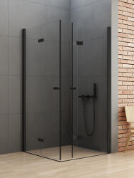NEW TRENDY New Soleo Black cabină de duș 80x80 cm pătrat negru mat/sticlă transparentă D-0234A/D-0238A (D0234A/D0238A)