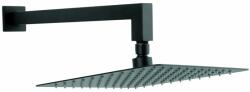 FERRO cap de duș cu braț 25x25 cm pătrat negru NPT14BL (NPT14BL)
