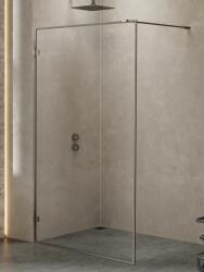 NEW TRENDY Avexa Gunmetal Brushed perete cabină de duș walk-in /sticla transparentă EXK-3514