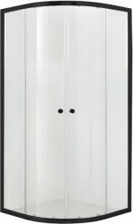 Hagser Andrea cabină de duș 90x90 cm semicircular negru mat/sticlă transparentă HGR22000020 (HGR22000020)