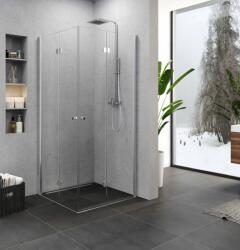 NEW TRENDY Superia cabină de duș 80x80 cm pătrat crom luciu/sticlă transparentă K-0588 (K0588)