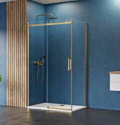 NEW TRENDY Sling Satin Gold cabină de duș 100x90 cm dreptunghiular auriu semi lucios/sticlă transparentă D-0388A/D-0194B (D0388A/D0194B)