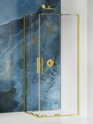 NEW TRENDY Smart Light Gold cabină de duș 110x110 cm pătrat auriu luciu/sticlă transparentă EXK-4275 (EXK4275)