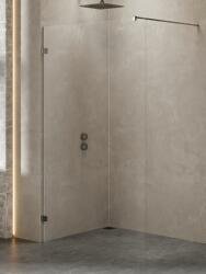 NEW TRENDY Avexa Gunmetal Brushed perete cabină de duș walk-in /sticla transparentă EXK-7102