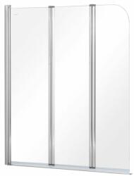 Besco Prime paravan cadă 120 cm trei piese crom luciu/sticlă transparentă PNP-3S (PNP3S)