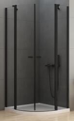 NEW TRENDY New Soleo Black cabină de duș 90x90 cm semicircular negru mat/sticlă transparentă K-0539 (K0539)