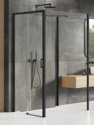 NEW TRENDY Prime Black cabină de duș 110x100 cm dreptunghiular negru mat/sticlă transparentă K-1600 (K1600)
