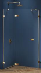 NEW TRENDY Avexa Gold Brushed cabină de duș 100x80 cm auriu periat/sticlă transparentă EXK-3859 (EXK3859)