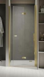 NEW TRENDY New Soleo Light Gold uși de duș 90 cm pliantă auriu luciu/sticlă transparentă D-0465A