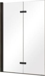 Besco Lumix paravan cadă 100 cm două piese negru mat/sticlă transparentă PLB-2S (PLB2S)