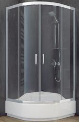 Besco Modern 165 cabină de duș 90x90 cm semicircular crom luciu/sticlă transparentă MP-90-165-C (MP90165C)