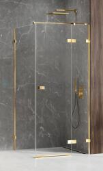 NEW TRENDY Avexa Gold Shine cabină de duș 80x70 cm pătrat auriu luciu/sticlă transparentă EXK-1645 (EXK1645)