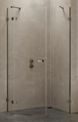NEW TRENDY Avexa Gunmetal Brushed cabină de duș 100x80 cm gunmetal periat/sticlă transparentă EXK-3838 (EXK3838)