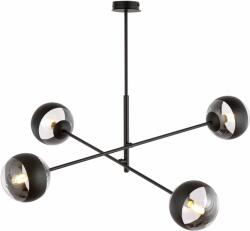 Emibig Linear lampă de tavan 4x40 W negru-transparent 1168/4 (11684)