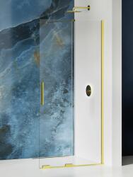 NEW TRENDY Smart Light Gold perete cabină de duș walk-in 100 cm auriu luciu/sticla transparentă EXK-4295