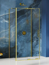 NEW TRENDY Smart Light Gold cabină de duș 100x80 cm dreptunghiular auriu luciu/sticlă transparentă EXK-4278 (EXK4278)