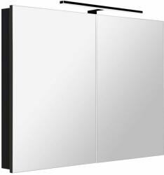 SAPHO Greta dulap 101x14.2x70 cm cu oglindă negru GT105-0035