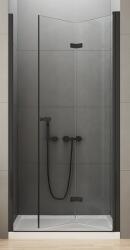 NEW TRENDY New Soleo Black uși de duș 90 cm pliantă negru mat/sticlă transparentă D-0224A (D0224A)