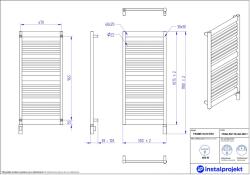Instal Projekt Frame Electro încălzitor electric 107.5x50 cm negru FRAE-50/110C31+GH-06C2 (FRAE50110C31GH06C2)