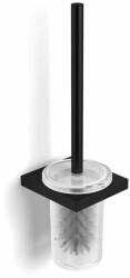 Stella Accessories Kobe perie de toaletă înșurubat sticlă-negru 10.430-B (10430B)