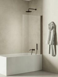 New Trendy New Soleo Gunmetal Brushed paravan cadă 90 cm o piesă periat/sticlă transparentă P-0140 (P0140)