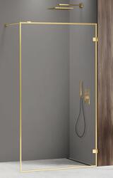 NEW TRENDY Avexa Gold Shine perete cabină de duș walk-in 90 cm auriu luciu/sticla transparentă EXK-2160 (EXK2160)