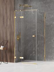 NEW TRENDY Avexa Gold Shine cabină de duș 100x80 cm dreptunghiular auriu luciu/sticlă transparentă EXK-1650 (EXK1650)