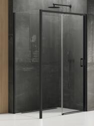 NEW TRENDY Prime Black cabină de duș 110x80 cm dreptunghiular negru mat/sticlă transparentă K-1281 (K1281)