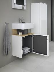 Duravit Qatego dulap 44x35x64.5 cm sub chiuveta pe perete alb-lemn QA4076L30220000 (QA4076L30220000)