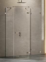 NEW TRENDY Avexa Gunmetal Brushed cabină de duș 110x100 cm dreptunghiular gunmetal periat/sticlă transparentă EXK-3449 (EXK3449)