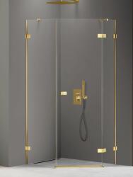 NEW TRENDY Avexa Gold Shine cabină de duș 100x80 cm auriu luciu/sticlă transparentă EXK-3847 (EXK3847)