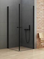 NEW TRENDY New Soleo Black cabină de duș 90x70 cm dreptunghiular negru mat/sticlă transparentă D-0229A/D-0231A (D0229A/D0231A)