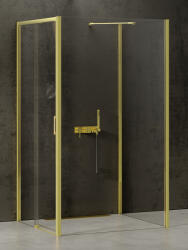 NEW TRENDY Prime Light Gold cabină de duș 120x110 cm dreptunghiular auriu luciu/sticlă transparentă K-1639 (K1639)