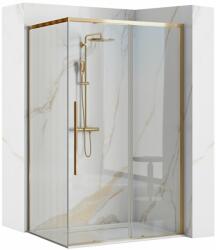 Rea Solar Gold cabină de duș 90x90 cm pătrat auriu luciu/sticlă transparentă REA-K4900