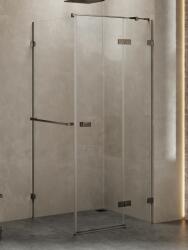 NEW TRENDY Avexa Gunmetal Brushed cabină de duș 80x70 cm dreptunghiular gunmetal periat/sticlă transparentă EXK-3288 (EXK3288)