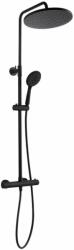 Kuchinox Boro set de duș perete cu termostat cu duș de ploaie negru PKB70TD (PKB70TD)