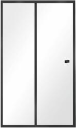 Besco Duo Slide Black uși de duș 130 cm culisantă negru mat/sticlă transparentă DDSB-130 (DDSB130)