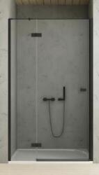 NEW TRENDY Reflexa Black uși de duș 130 cm înclinabilă negru semi lucios/sticlă transparentă EXK-4908