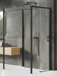 NEW TRENDY Prime Black cabină de duș 110x100 cm dreptunghiular negru mat/sticlă transparentă K-1339 (K1339)