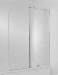 Jika Cubito paravan cadă 115 cm două piese argint luciu/sticlă transparentă H2574260026681 (H2574260026681)