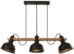 Candellux Reno lampă suspendată 3x40 W negru-lemn 33-79060 (3379060)