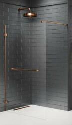 NEW TRENDY Avexa Copper Brushed perete de duș 70 cm cupru periat/sticla transparentă EXK-7156