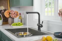 Blue Water Corsa baterie bucătărie pe picior negru-inox 5901730616804 (5901730616804)