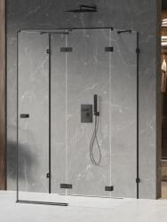 NEW TRENDY Avexa Black cabină de duș 110x80 cm dreptunghiular negru mat/sticlă transparentă EXK-2644 (EXK2644)