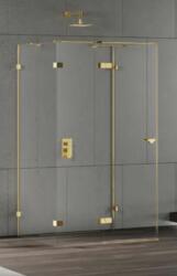 NEW TRENDY Eventa Gold Shine cabină de duș 90x90 cm pătrat auriu luciu/sticlă transparentă EXK-4800 (EXK4800)