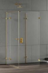 NEW TRENDY Eventa Gold Shine cabină de duș 80x80 cm pătrat auriu luciu/sticlă transparentă EXK-4816 (EXK4816)